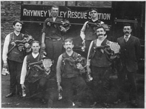 Bargoed Rescue Brigade team, 1913. Creator: Unknown.