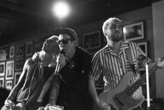 Andy Blade, Max Battista and Ryland Woods, Eater live at 100 Club, London, Mar 2023. Creator: Annapaola Marchesani.