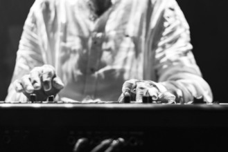 Hans-Joachim Roedelius live at the Jazz Café, London, Apr 2024. Creator: Annapaola Marchesani.