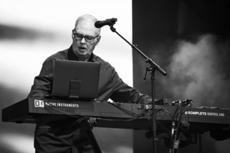 Paul Humphreys, OMD, live at Heritage Live, Audley End House, Essex, Aug 2023. Creator: Annapaola Marchesani.