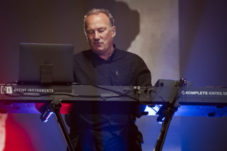 Martin Cooper, OMD, live at Heritage Live, Audley End House, Essex, Aug 2023. Creator: Annapaola Marchesani.