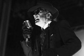 Dave Vanian, The Damned live at Alexandra Palace, London, Apr 2023. Creator: Annapaola Marchesani.