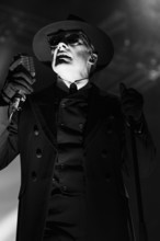 Dave Vanian, The Damned live at Alexandra Palace, London, Apr 2023. Creator: Annapaola Marchesani.