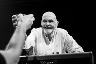 Hans-Joachim Roedelius live at the Jazz Café, London, Apr 2024. Creator: Annapaola Marchesani.