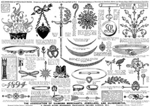 Advertisement for the Association of Diamond Merchants, Jewellers, and Silversmiths, 1895. Creator: Unknown.