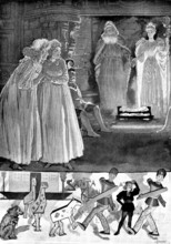 Santa Claus at the Lyceum Theatre, 1895. Creator: George Meisenbach.