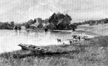 Eastwell Park: the old church and the lake, 1895. Creator: Unknown.