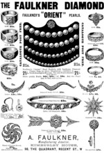 Advertisement for A. Faulkner, Manufacturing Jeweller, 1895. Creator: Unknown.