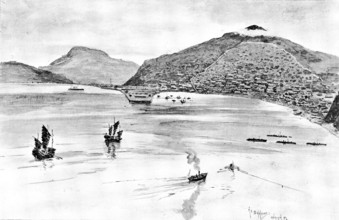 The War in Eastern Asia: inside Port Arthur Harbour, 1895. Creator: Unknown.