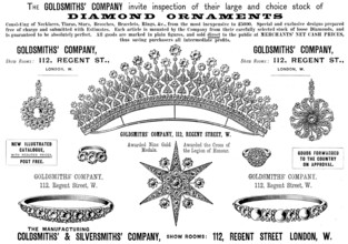 Advertisement for the Goldsmiths & Silversmiths' Company, 1895. Creator: Unknown.