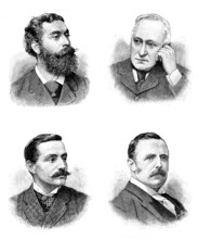 Lord Battersea; Lord Welby; Mr. Charles E. Hobhouse; Mr. William H. Holland, 1895. Creator: P Naumann.