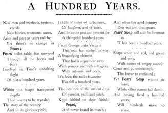 Advertisement for Pears' Soap, 1895. Creator: Unknown.