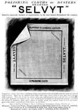 Advertisement for "Selvyt" Polishing Cloths or Dusters, 1895. Creator: Unknown.