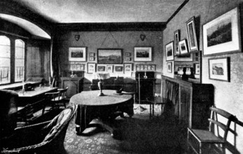 The late Lord Randolph Churchill: room occupied by Lord Randolph Churchill at Merton College, 1895. Creator: Hills and Saunders.