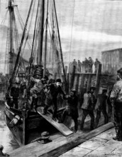 The Loss of the North German Lloyd steam-ship "Elbe," on January 30, off Lowestoft..., 1895. Creator: P Naumann.