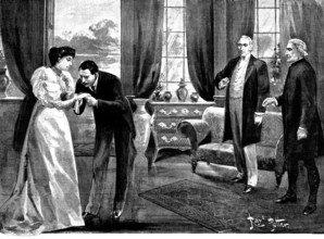 A Leader of Men, the new play at the Comedy Theatre, 1895. Creator: George Meisenbach.