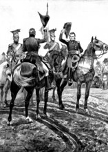 Battles of the British Army...Vimiero: arrival in the British Lines of General Kellermann..., 1895. Creator: George Meisenbach.