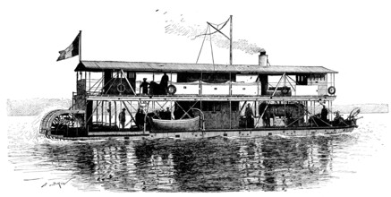 The French gun-boat "Précieuse," specially constructed for the Madagascar Expedition, 1895. Creator: Unknown.