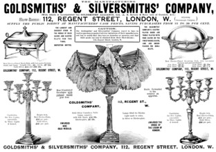 Advertisement for the Goldsmiths' & Silversmiths' Company, 1895. Creator: Unknown.