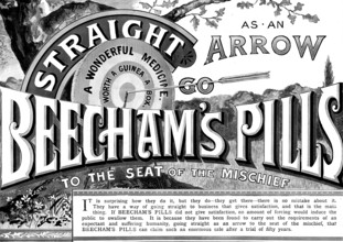 Advertisement for Beecham's Pills, 1895. Creator: Unknown.