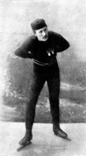 Henrik Lindahl, champion skater, 1895. Creators: Unknown, Hilda Tulin.