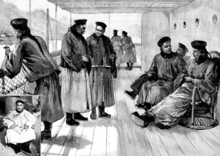 Chang Yen Hoon, Chinese peace envoy, on board the "Empress of China", 1895. Creator: P Naumann.