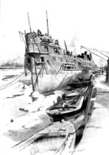 Breaking up the Old "Benbow", 1895. Creator: Unknown.