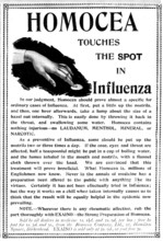 Advertisement for Homocea, 1895. Creator: Unknown.