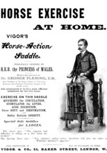 Advertisement for Vigor's Horse-Action Saddle, 1895. Creator: Unknown.