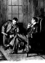 Eve's Ransom...Hilliard burst into a violent fit of laughter..., 1895. Creator: George Meisenbach.