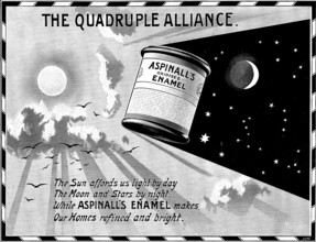 Advertisement for Aspinall's Oxidised Enamel, 1895. Creator: Unknown.