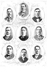 The Universities' Boat-Race: the Cambridge Team, 1895. Creator: Stearn.