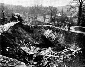 Subsidence of St. Catherine's Tunnel, Guildford, 1895. Creator: W. Shawcross.