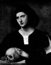 Venetian Art at the New Gallery: Portrait of a Lady Professor of Bologna - by Giorgione, 1895. Creator: Unknown.