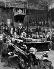 The Speaker's Farewell to the House of Commons, April 8, 1895. Creator: P Naumann.