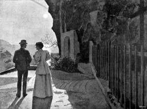 Adam Johnstone's Son: "Couldn't you say them, instead?" he asked slowly...looking at her..., 1895. Creator: George Meisenbach.