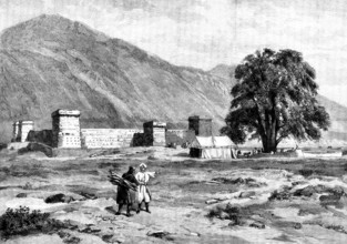 The Chitral Expedition: the Fort of Mastuj, in the Chitral Valley, 1895. Creator: P Naumann.