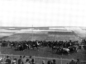 The Volunteer Manoeuvres at Brighton: March Past - Mounted Rifles, 1895. Creator: Symmons & Thiele.