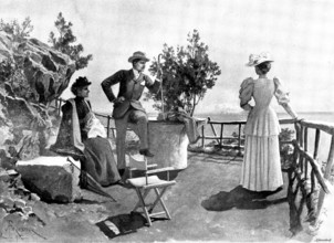 Adam Johnstone's Son: Meanwhile, he spent a great deal of his time with the Bowrings, 1895. Creator: George Meisenbach.