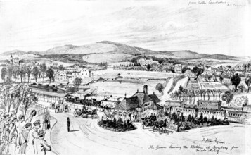 The Queen's Visit to...Friedrichshof: general view of Kronberg...showing the Castle, 1895. Creator: George Meisenbach.