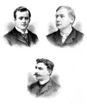 Mr. G. E. Armstrong, Mr. H. W. Massingham, Mr. W. A. Locker, 1895. Creator: P Naumann.