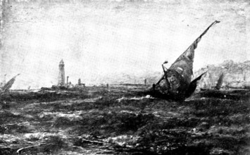 Pictures from the New Gallery: Entrance to Tarifa, Coast of Spain - Edwin Hayes, 1895. Creator: George Meisenbach.