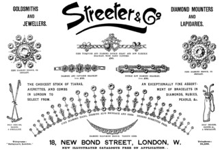 Advertisement for Streeter & Co., Goldsmiths and Jewellers, 1895. Creator: Unknown.