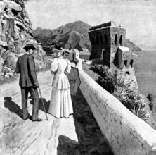 Adam Johnstone's Son: "I'm sorry, too," he said quietly. "Shall we turn back?", 1895. Creator: George Meisenbach.