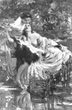 Pictures from the Royal Academy: Echo and Narcissus - Solomon J. Solomon, 1895. Creator: George Meisenbach.