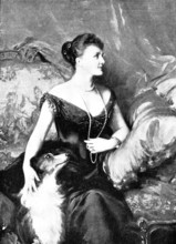 Pictures from the Royal Academy: Mrs. Arthur James - Luke Fildes, R.A., 1895. Creator: George Meisenbach.