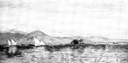 Pictures from the Royal Academy: The Isles of the Sirens - J. Brett, A.R.A., 1895. Creator: George Meisenbach.