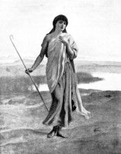 Pictures from the Royal Academy: Rachel, as First Seen by Jacob - F. Goodall, R.A., 1895. Creator: George Meisenbach.