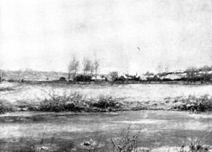 Pictures from the Royal Academy; Sunrise after Sharp Frost: Suffolk - G. H. Boughton, A.R.A., 1895. Creator: George Meisenbach.