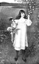 Pictures from the Royal Academy: Gladys, Daughter of Walter Palmer...G. H. Boughton, A.R.A., 1895. Creator: George Meisenbach.